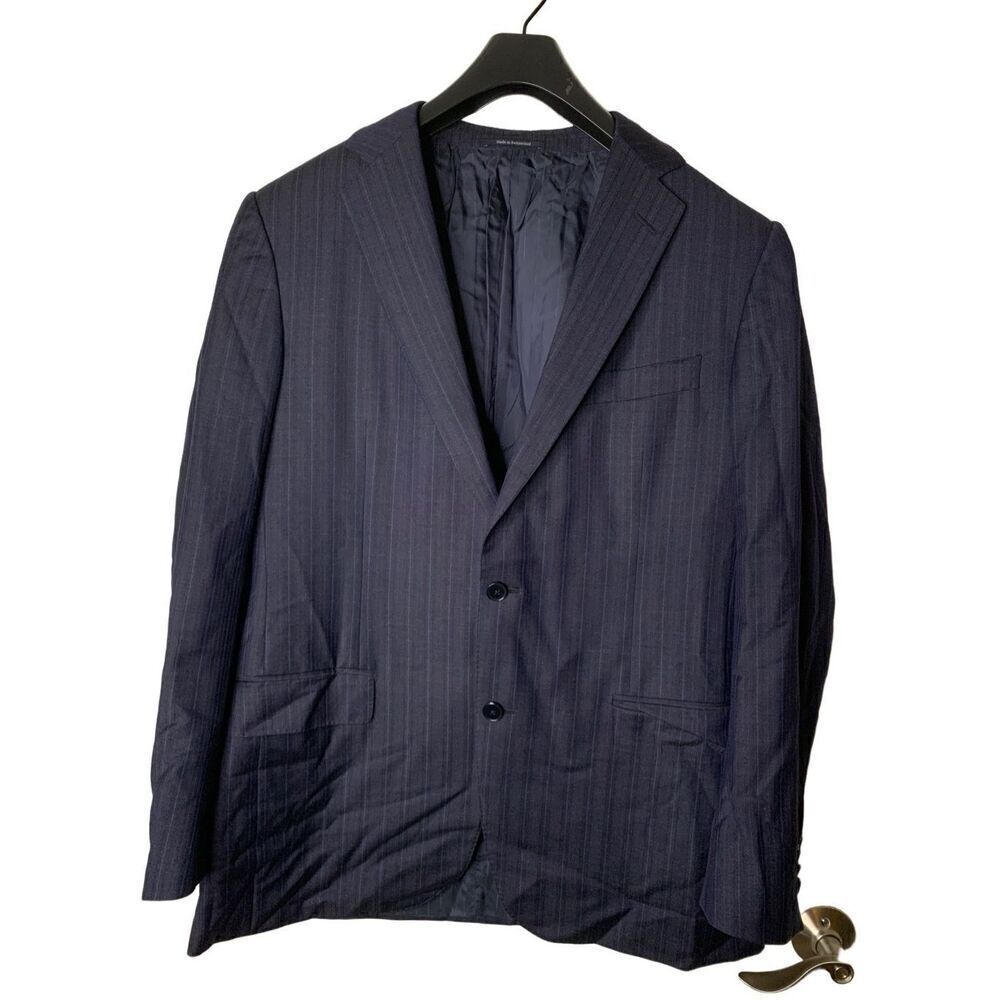 Ermenegildo Zegna Trofeo 100% wool blazer suit jacket striped men's size 54R